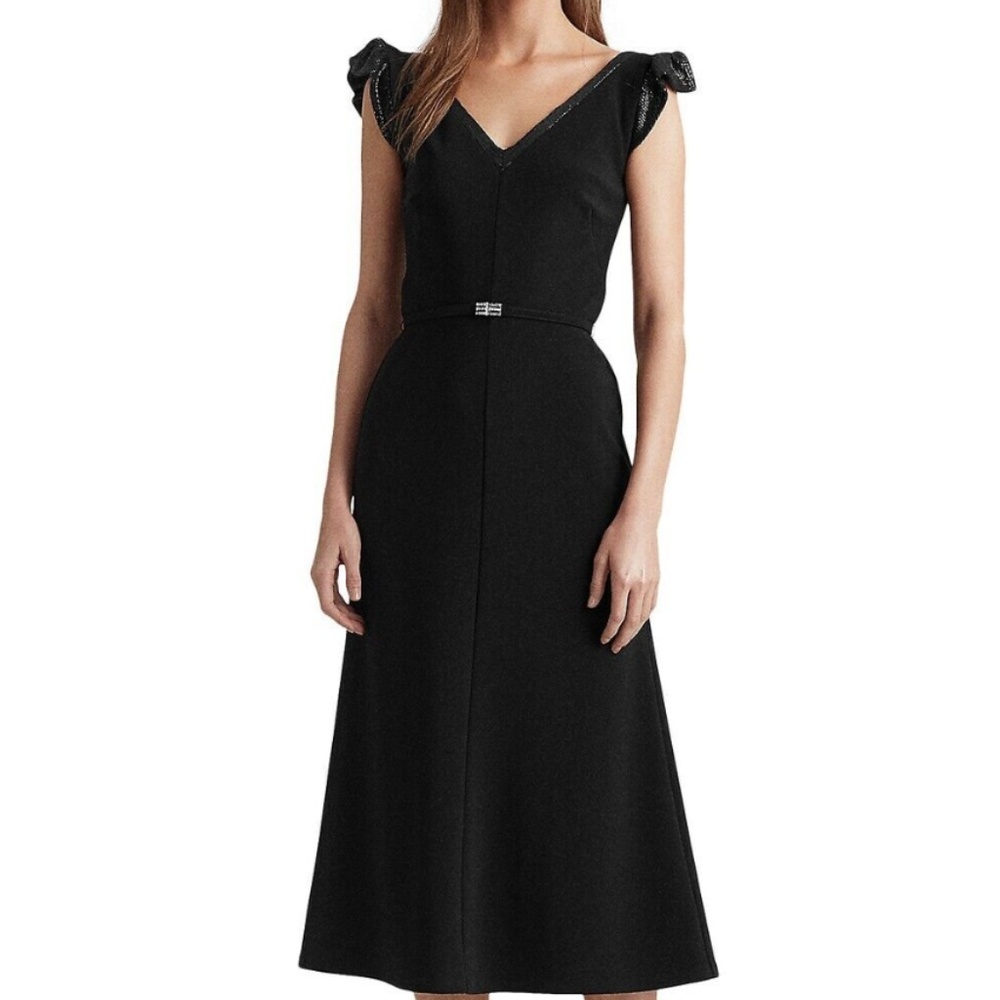 Lauren Ralph Lauren V Neck Dress NWT size 6